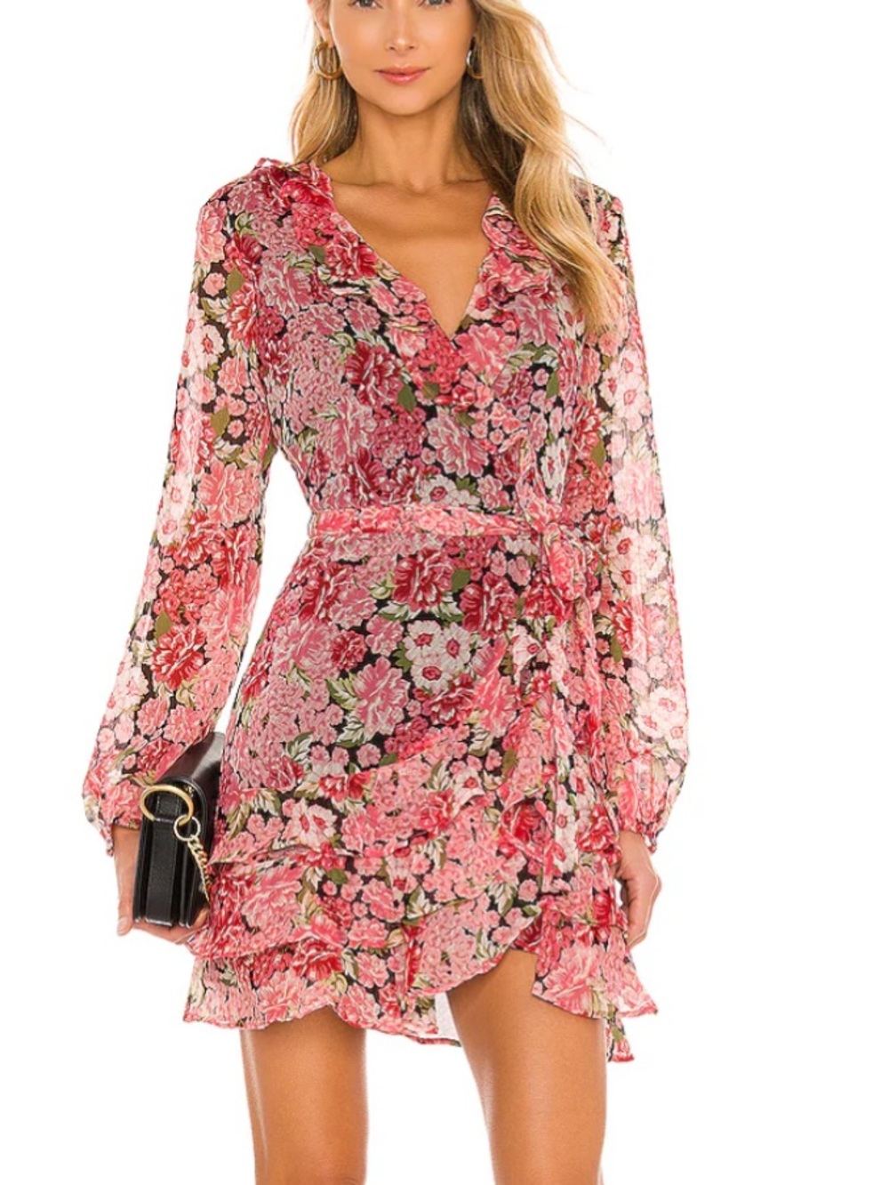 ♥️💕  Bardot Triple Frill Dress in Pink Gardenia